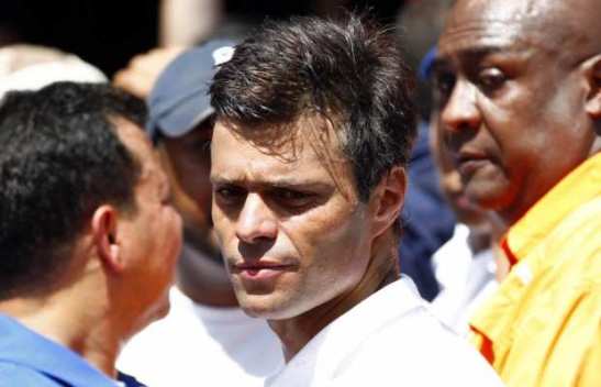 El derechista Leopoldo López, propulsor de el plan de desestabilización contra el Gobierno del presidente Nicolás Maduro, conocido como "La salida", hot detenido en Venezuela
